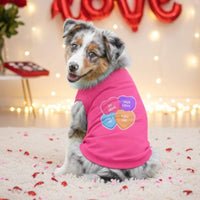 Doggie Design Tee's Conversation Hearts Valentines Raspberry Sorbet Dog Shirt