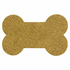 Sparkles Home Bowls - Feeders Gold Bling Stones Dog Bone Placemats in Gold or Silver