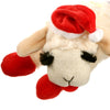 Christmas Holiday Lamb Chop with Santa Hat Plush Squeaky Dog Toy - 6"
