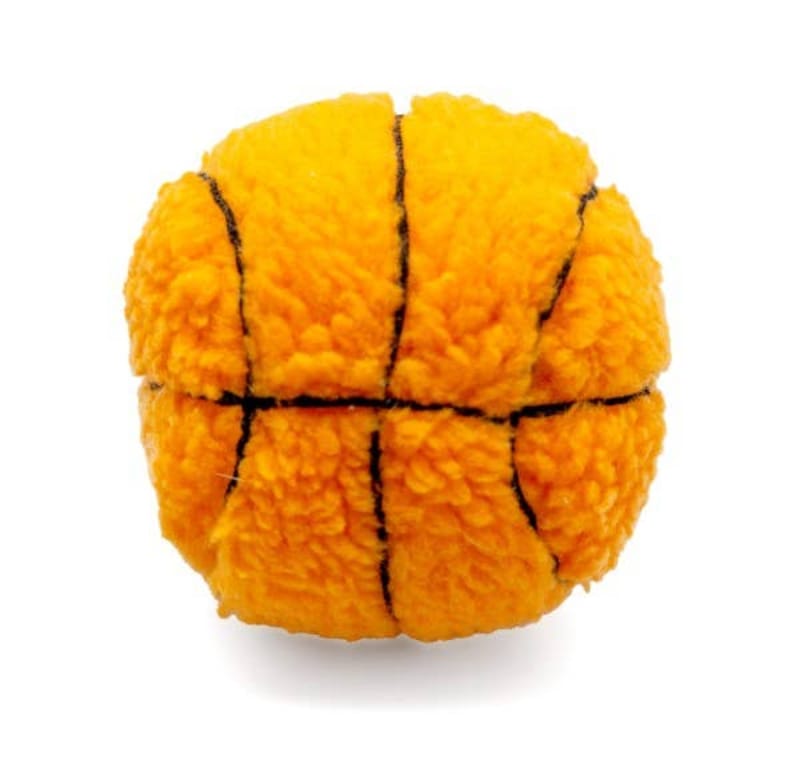 Thoozy dog toys Basketball Plush Squeak Dog Toy 4"