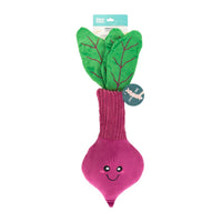 Jigglerz Beet Magenta Plush Squeaky Dog Toy