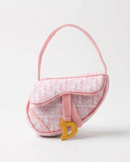 Haute Diggity Dog Haute Diggity Dog - Pink Dogior Saddle Bag Squeaker Plush Dog Toy