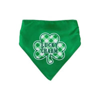 Barker's Bowtique Bandanas St. Patrick's Shamrock Reversible Dog Bandana - Only Size Sm Available