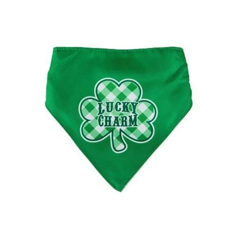 Barker's Bowtique Bandanas St. Patrick's Shamrock Reversible Dog Bandana - Only Size Sm Available