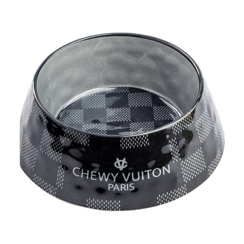 Haute Diggity Dog Bowls - Feeders Black Checker Chewy Pet Bowl