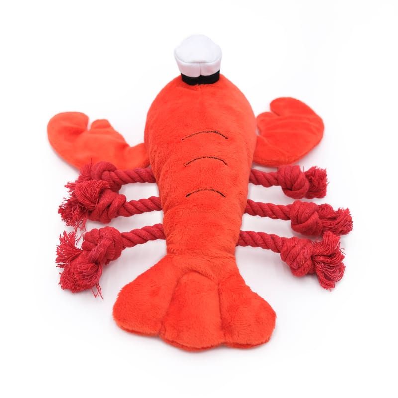 ZippyPaws dog toys Luca the Lobster Playful Pal Plush Squeaky Dog Toy