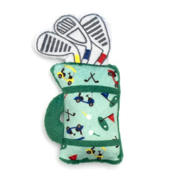 The Worthy Dog Cat Toys Golf Bag Green Plush Cat Toy