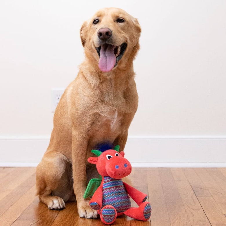 Huxley & Kent dog toys Fireball Dragon Colorful Plush Dog Toy