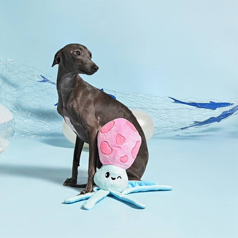 Hugsmart Products Inc Hugsmart Products Inc - HugSmart Pet - Ocean Pals  | Squid - Dog Plush Toy
