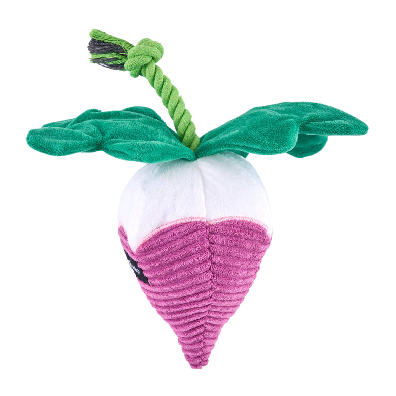 Radish Crinkle Crops Leafy Plush Squeaky Crinkle Dog Toy