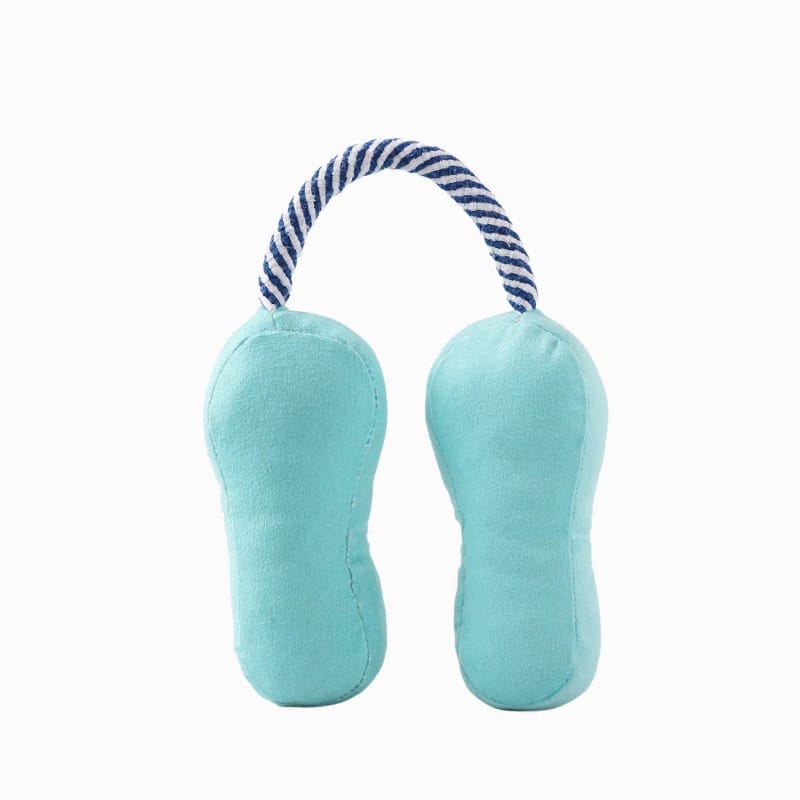 Hugsmart Products Inc dog toys Beach Daze Fun Summer Slippers Rope Tug Plush Dog Toy