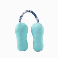 Hugsmart Products Inc dog toys Beach Daze Fun Summer Slippers Rope Tug Plush Dog Toy