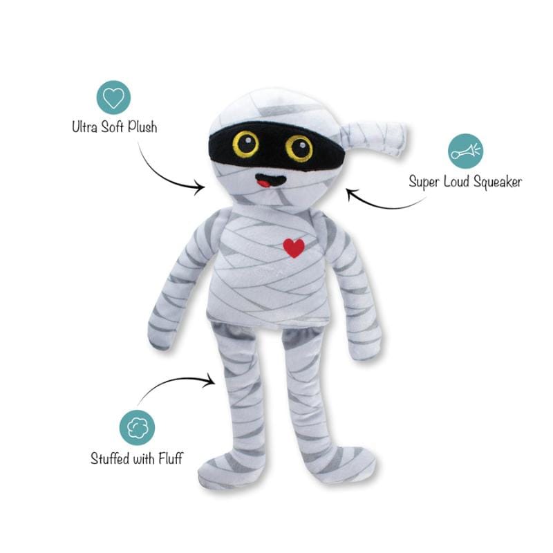 Pet Shop by Fringe Studio dog toys Oh My Gauze Halloween Mummy Plush Squeak Dog Toy
