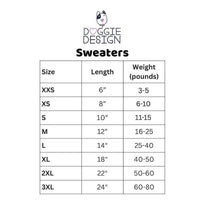 Doggie Design SWEATERS Snowflake and Hearts Pink Combed Cotton Dog Sweater