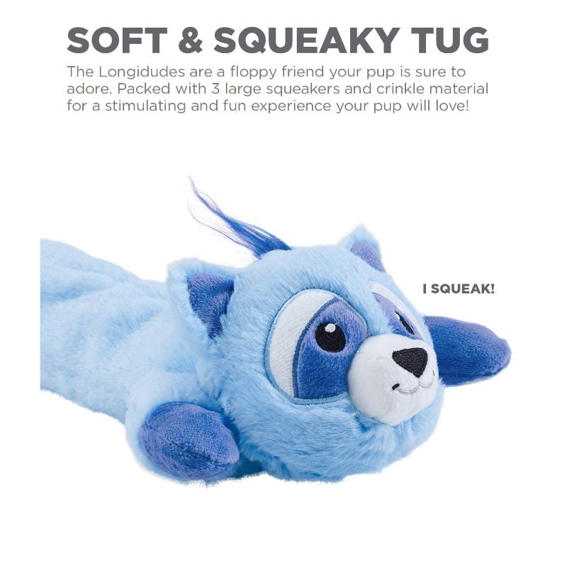 Outward Hound dog toys Longidudes Raccoon Plush and Tug Dog Toy - 29" long