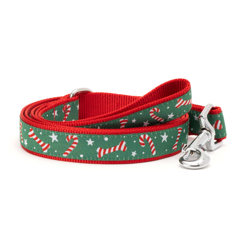 The Worthy Dog The Worthy Dog - Candy Cane Lead: Green / Small