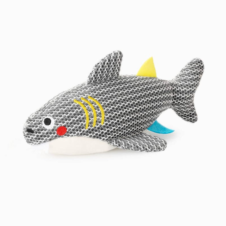 Hugsmart Products Inc dog toys Ocean Pals Shark Plush Mesh Dog Toy