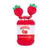 Strawberry Jam Jar Bungee Burrow Interactive Plush Squeaky Dog Toy