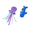 ZippyClaws Cat Toys Jellyfish and Whale ZippyClaws Mesh Mates Cat Toy Set - 2 Pack