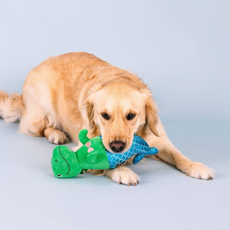 Petshop by Fringe Studio dog toys Mer-Rex Mermaid Plush Squeaky Dog Toy