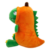 Halloween Dino-Lantern Plush Squeaky Dog Toy