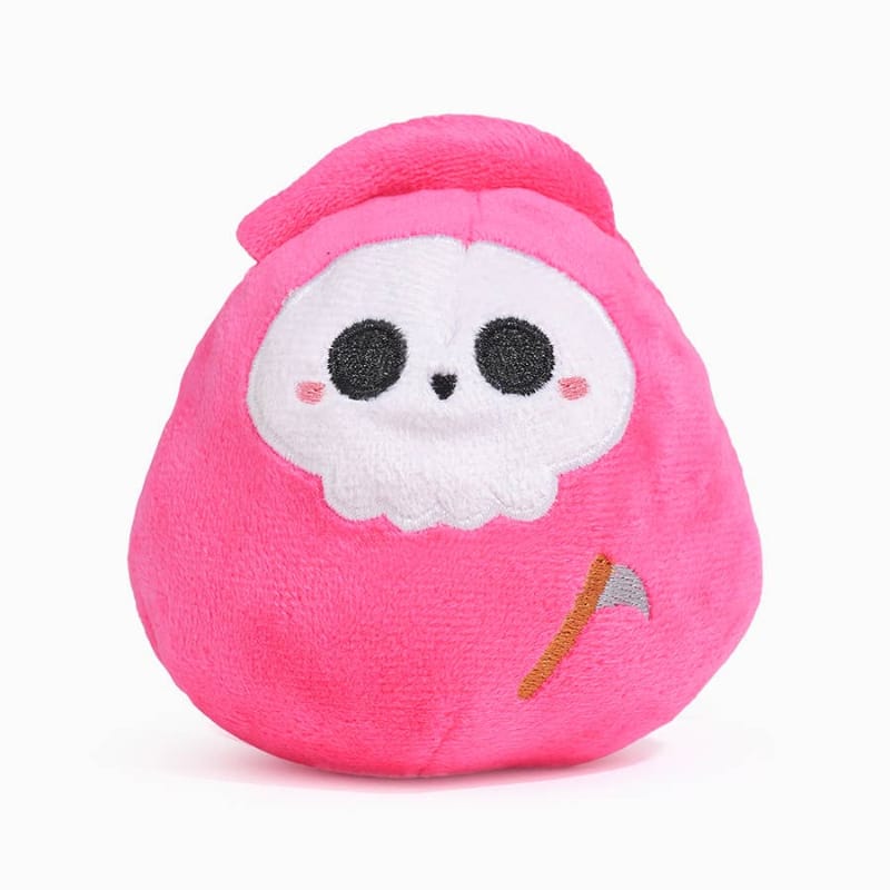 Hugsmart Products Inc dog toys Howloween Night Grim Reaper Pink Ball Plush Dog Toy