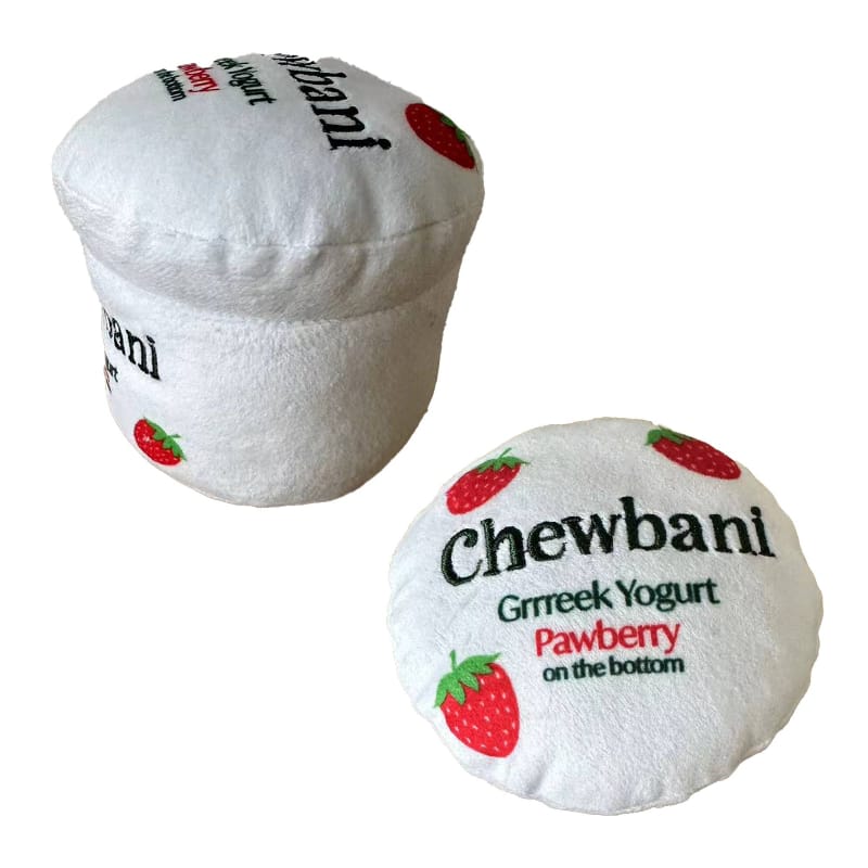 Chomp Haus Dog Toys Chewbani Grrreek Yogurt Plush Squeaky Dog Toy