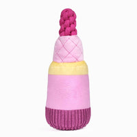 Hugsmart Products Inc Dog Toys Makeup Collection Pink Lip Stick Rope Plush Squeak Dog Toy