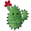 SnugArooz dog toys Christmas Lights Flower Holiday Chloe the Cactus Plush Squeaky Dog Toy