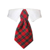 Pooch Outfitters Bow Tie XXS/XS Holiday Red & Forest Green Plaid Dog Shirt Tie Collar