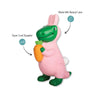 Petshop by Fringe Studio Dog Toys Have A Hoppy Easter Bunny Rex Latex Squeaky Spring Dog Toy