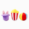 Hugsmart Products Inc dog toys Happy Circus Interactive Plush Squeak Dog Toy Set - 4 Pc