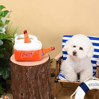 Hugsmart Products Inc dog toys Food Party Beer Cooler Interactive Plush Dog Toy Set - 4 Pc