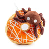 Haute Diggity Dog dog toys Brown Spider Plush Squeaky Halloween Donut Dog Toy