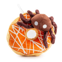 Haute Diggity Dog dog toys Brown Spider Plush Squeaky Halloween Donut Dog Toy