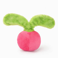 Hugsmart Products Inc dog toys Feisty Veggie Pink Radish Squeaky Plush Dog Toy