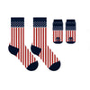Extreme Fit Wholesale Pet Socks Stars and Stripes Matching Pet & Owner Fun Socks - One Size Fits Most