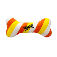 Halloween Tricks for Treats Fall Plush Squeaky Bone Dog Toy
