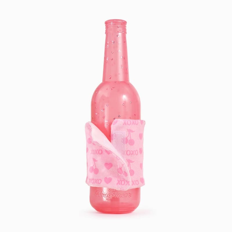 Hugsmart Products Inc Dog Toys Woof Love You're the Wine I want Bottle Rubber Squeak Dog Toy