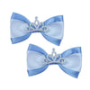 Barker's Bowtique Hair Bows Blue & White with Tiara Dog Hair Bows - 2 per card