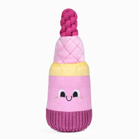 Hugsmart Products Inc Dog Toys Makeup Collection Pink Lip Stick Rope Plush Squeak Dog Toy