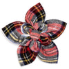 Stewart Tartan Red Plaid Flower Pet Collar Attachment - 2 Sizes