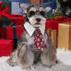 TMU - REPLAB SARL COLLARS Red Festive Winter Snowflake Dog Tie Collar