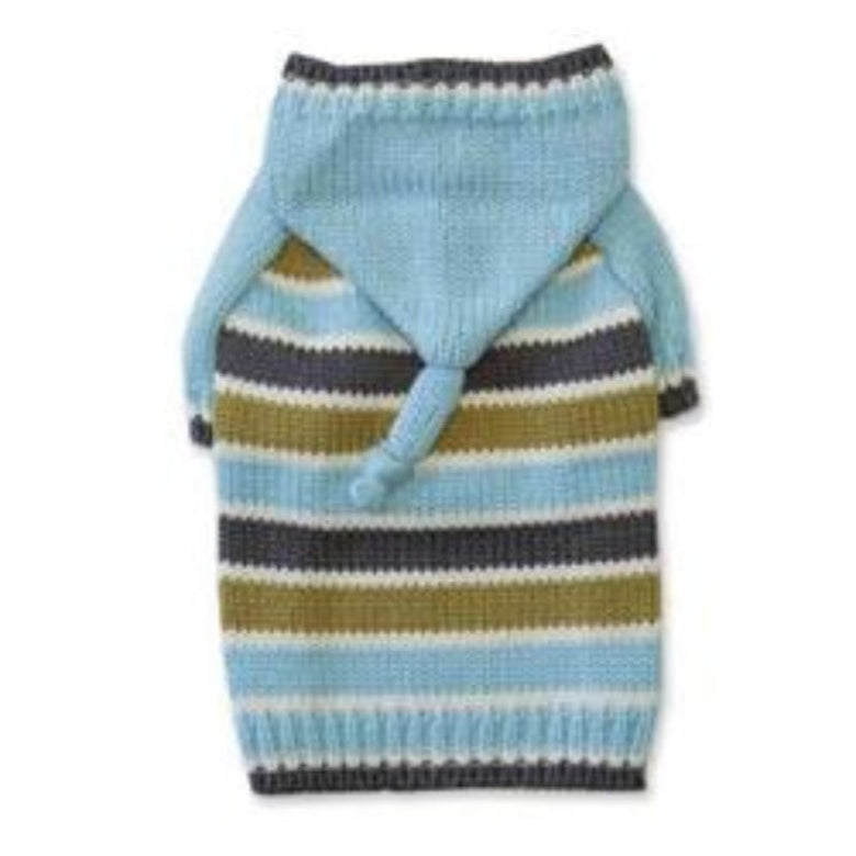 Dogo Pet Fashions Sweaters XL / Blue Stripe Hoodie Blue Dog Sweater