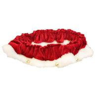 Christmas Santa Red Holiday Ruff with Jingle Bells for Pets