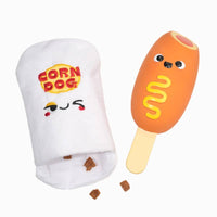 Hugsmart Products Inc dog toys Food Party Corn Dog Plush Dog Toy