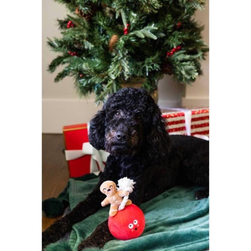Pearhead, Inc. dog toys Gingerbread Man Wrecking Bauble Holiday Dog Toy