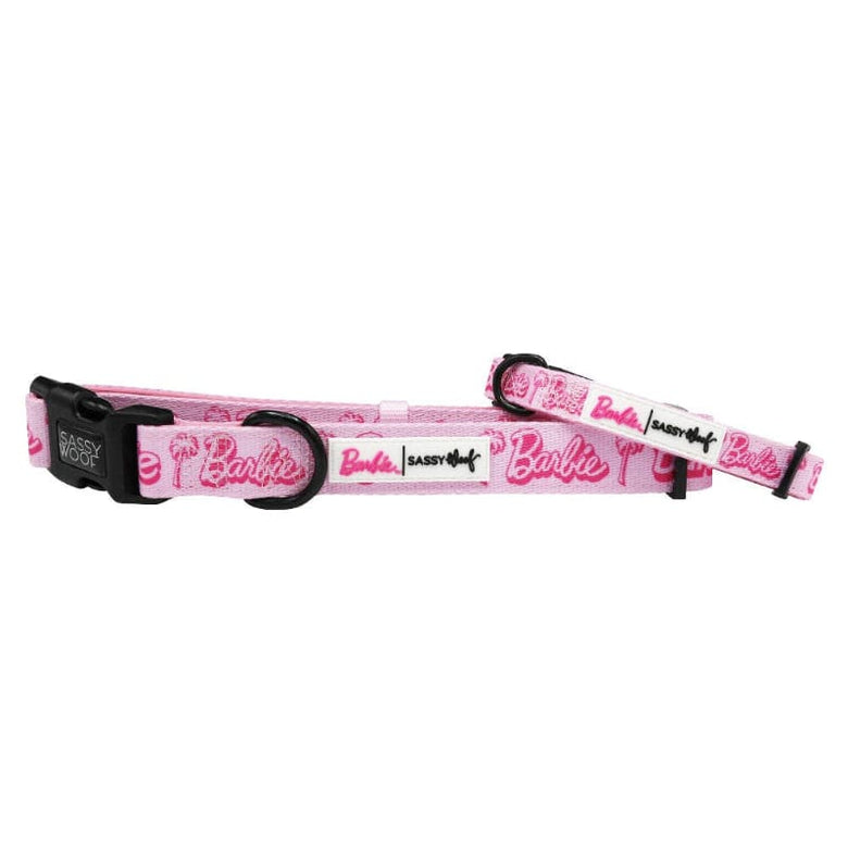 SASSY WOOF COLLARS Malibu B Pink Adjustable Dog Collar