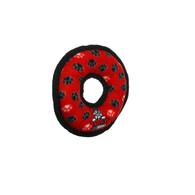 VIP Products/Tuffy dog toys Tuffy Ultimate Ring Red Paws Durable Tough Jr Dog Toy