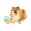 FuzzYard dog toys Croissant & Cappuccino Squeaky Plush Dog Toy Set - 2pk